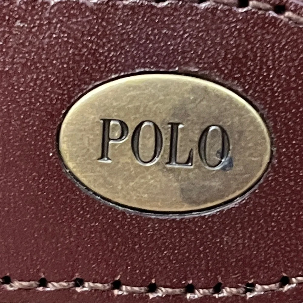 Polo Ralph Lauren Dark Brown Leather Belt w/ Brass Hardware Men’s Size 40 - EUC